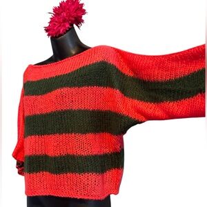 Fuzzy Batwing Sleeves Sweater